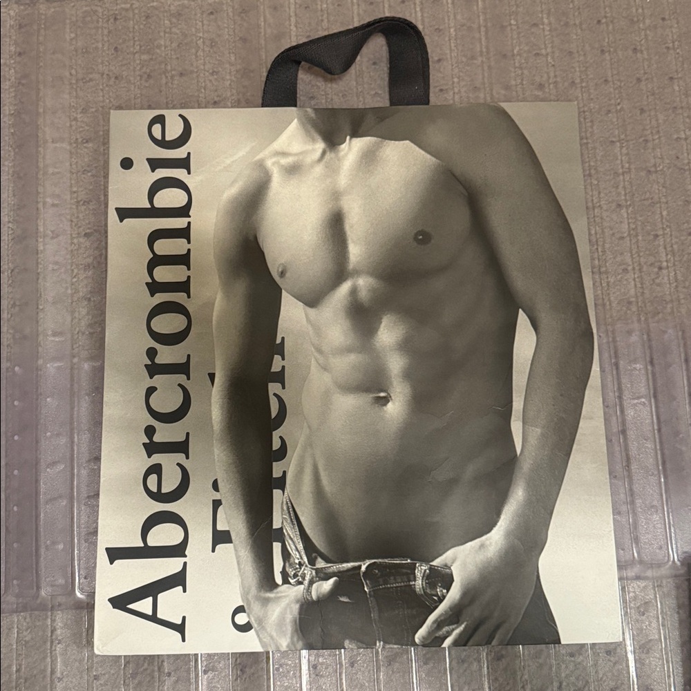 Abercrombie & Fitch Monochrome Tote with Black Handle, big